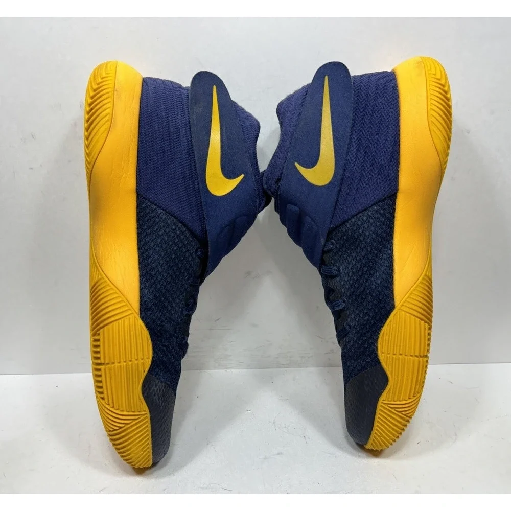 Nike Kyrie 2 Cavs Midnight Navy Yellow Mens Sz 12 Basketball Shoes 819583-447